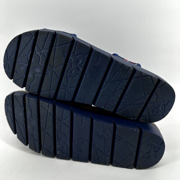 Alegria Micah Sandals Dream Fit Floral Knit Back Strap Blue 11 - Picture 7 of 7